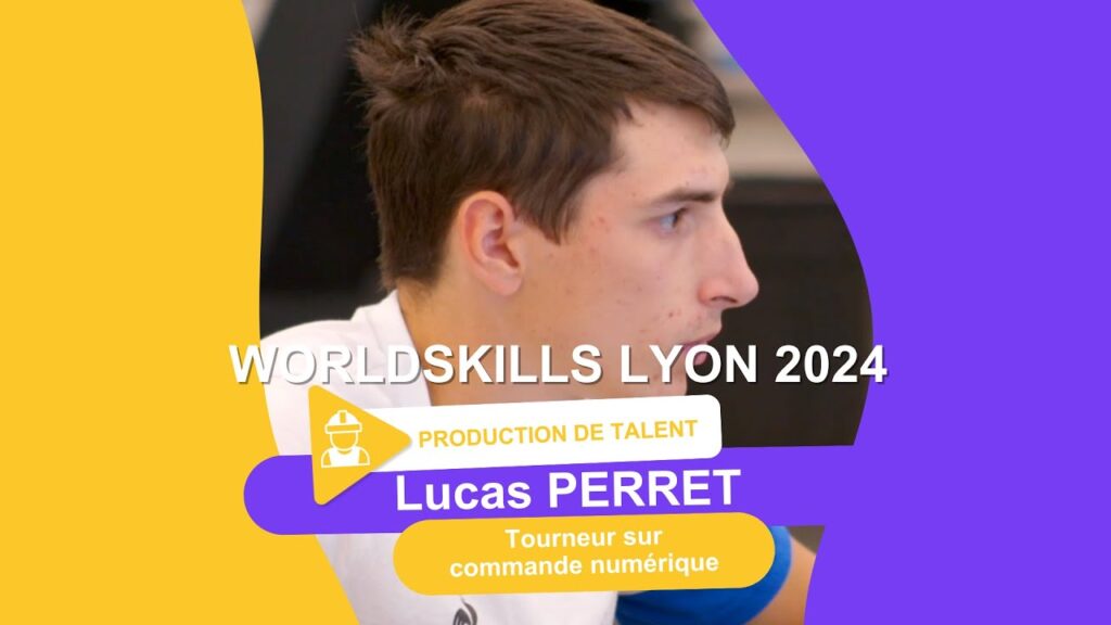 Lucas Perret, tourneur sur commande numérique, lors de sa préparation aux WorldSkills