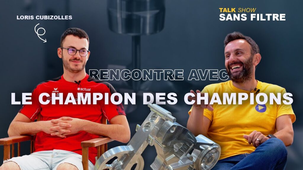 Loris Cubizolles, double champion de France de fraisage, interviewé lors de l'émission Sans Filtre avant les EuroSkills